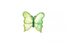 MOTYL / 10SZT / ZIELONY Z CEKINAMI CIENIOWANY