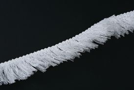 FRĘDZLE/4CM/BIAŁE Z KORONKI STYLONOWEJ